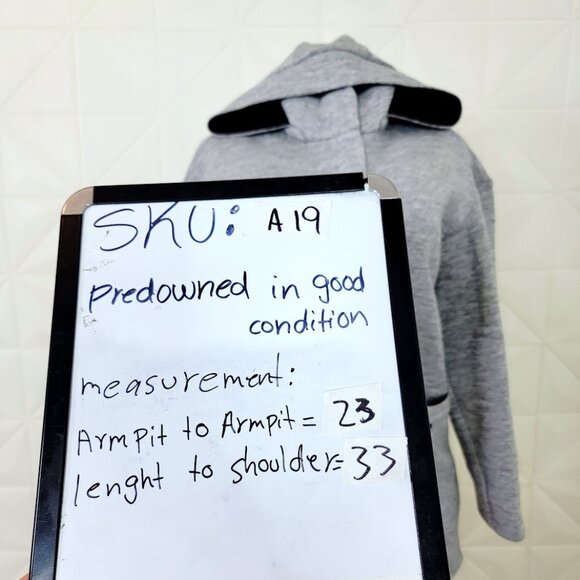 Lululemon Women's Heathered Space Dyed Medium Grey Long Sleeve Hooded Jacket 6 - Picture 8 of 10